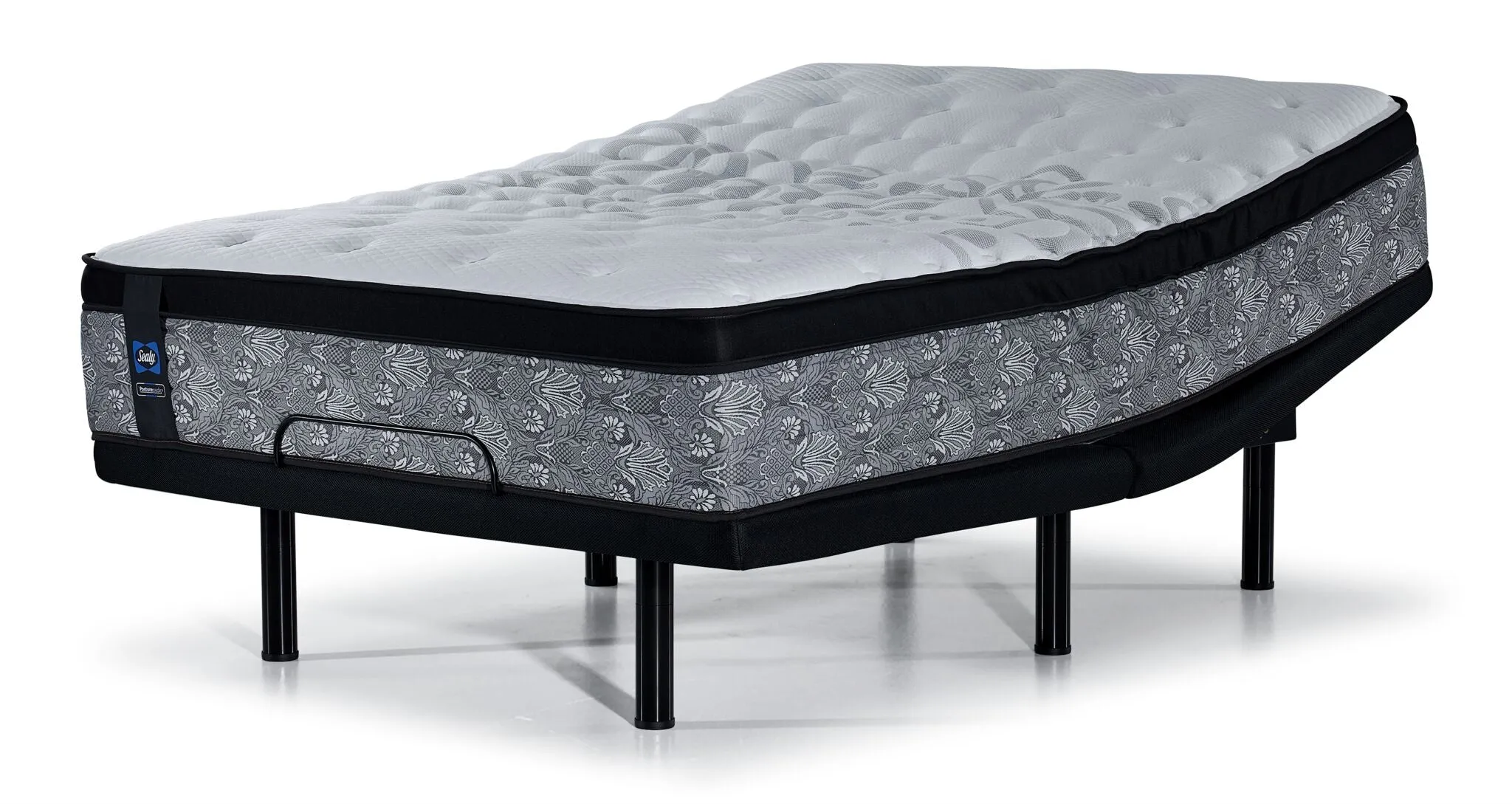 Sealy Posturepedic® Correct Comfort III Firm Eurotop Queen Mattress and L2 Motion Pro Adjustable Base