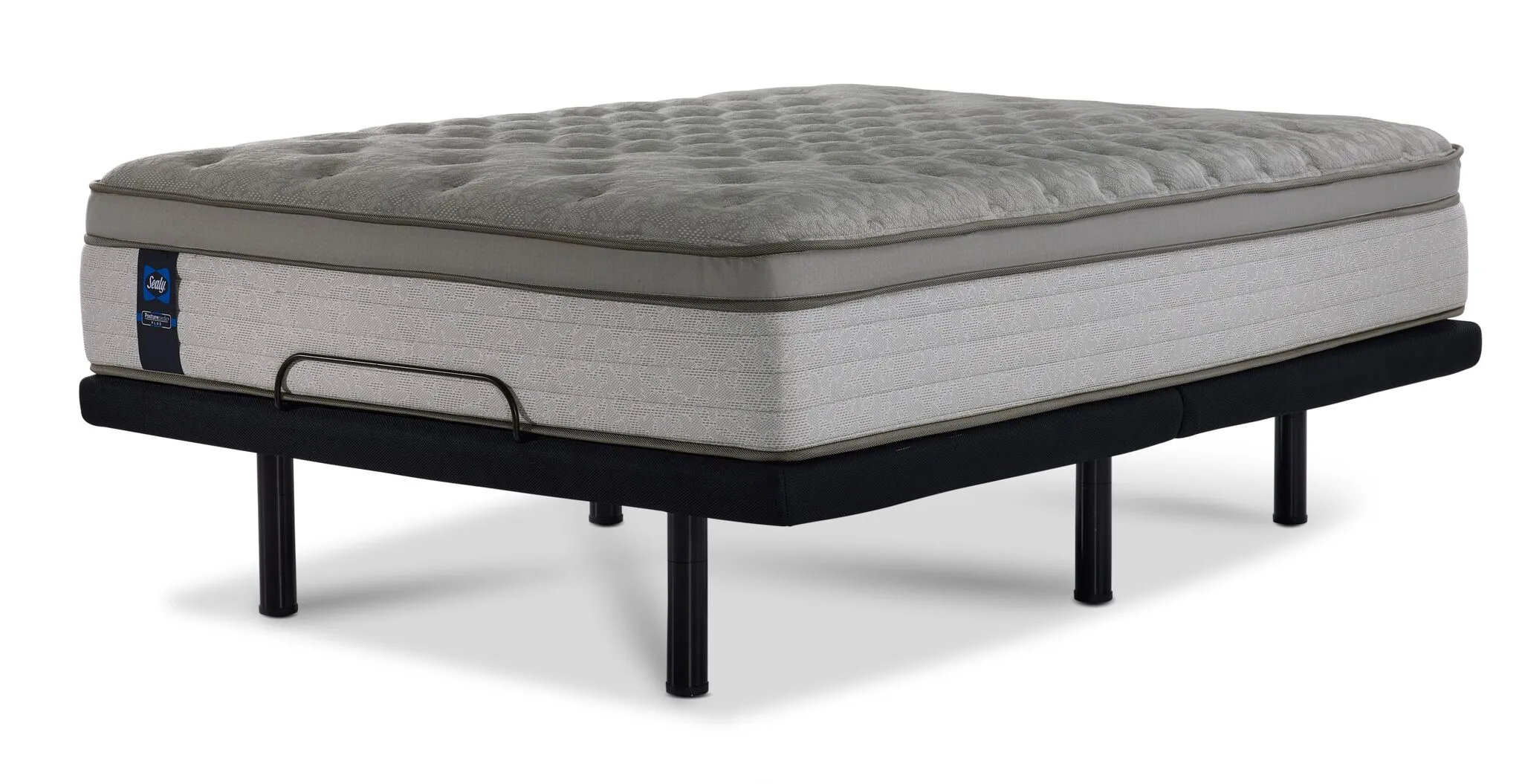 Sealy Posturepedic® Plus Sterling Hera Plush Euro Top Twin XL Mattress and L2 Motion Pro Adjustable Base