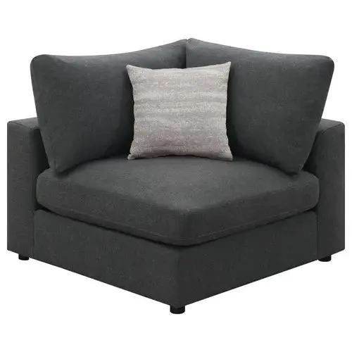 Serene 6-Piece Upholstered Modular Sectional Charcoal