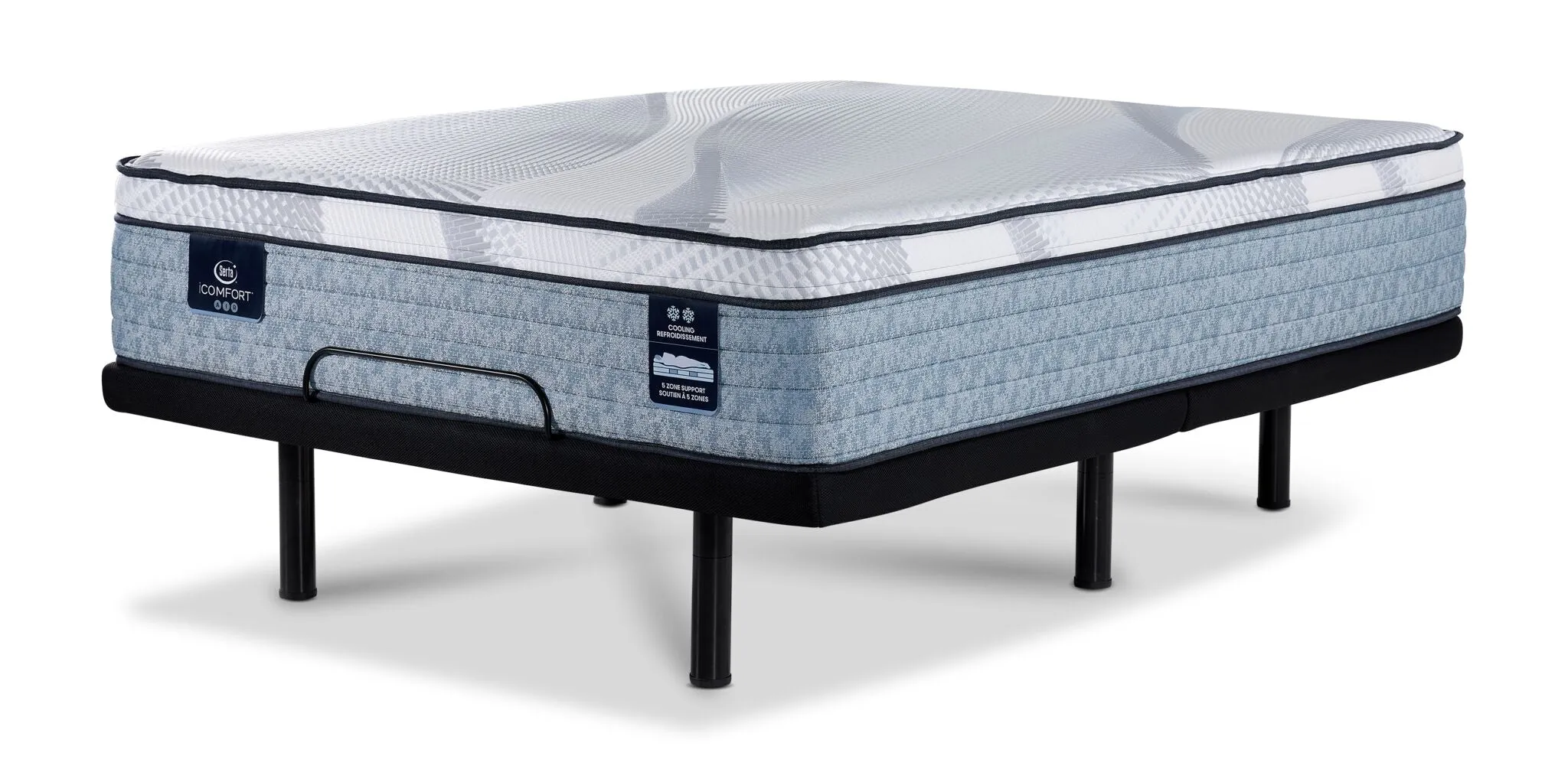 Serta iComfort® AIR 4 Plush Euro Top 14" Full Mattress and L2 Motion Pro Adjustable Base