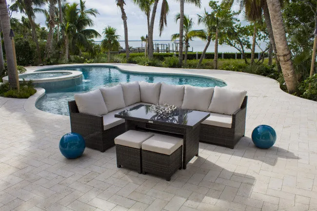 Spectrum 5 PC Sectional Dining Set w/cushion