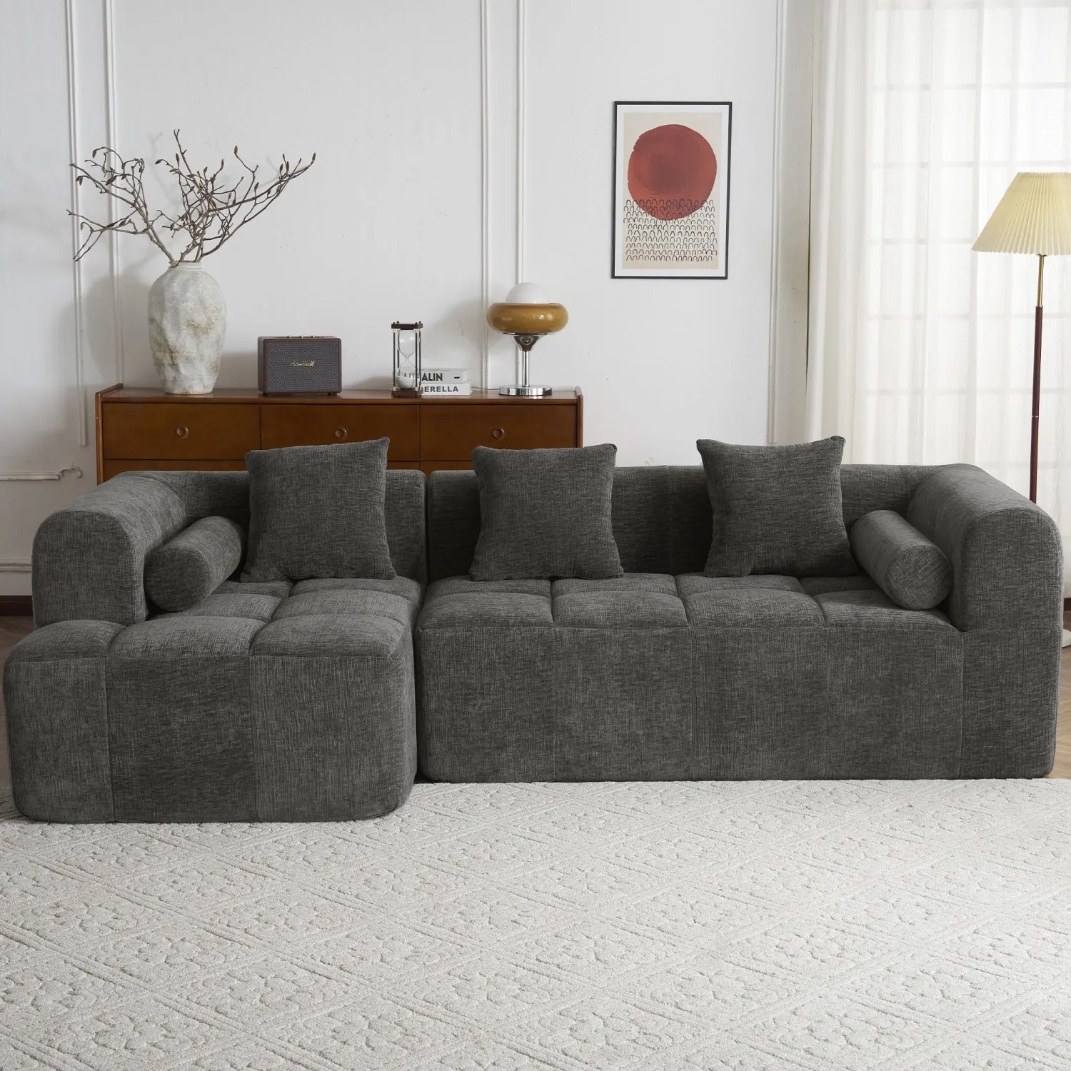 Streamdale 101" Sectional Sofa, Modular Couch, Deep Seating