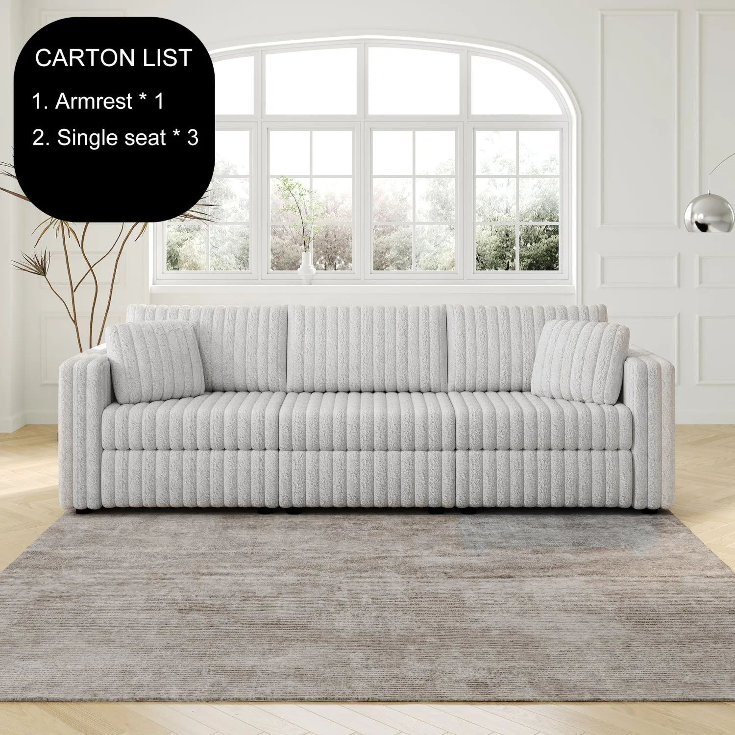 Streamdale 106" Light Gray Modular Sofa - Comfortable, Modern Design