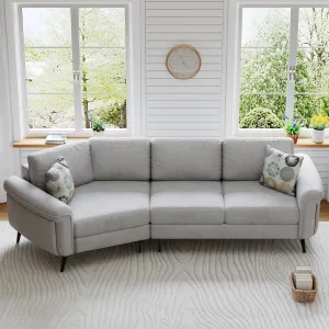 Streamdale 111" Curved Sofa with Pillows