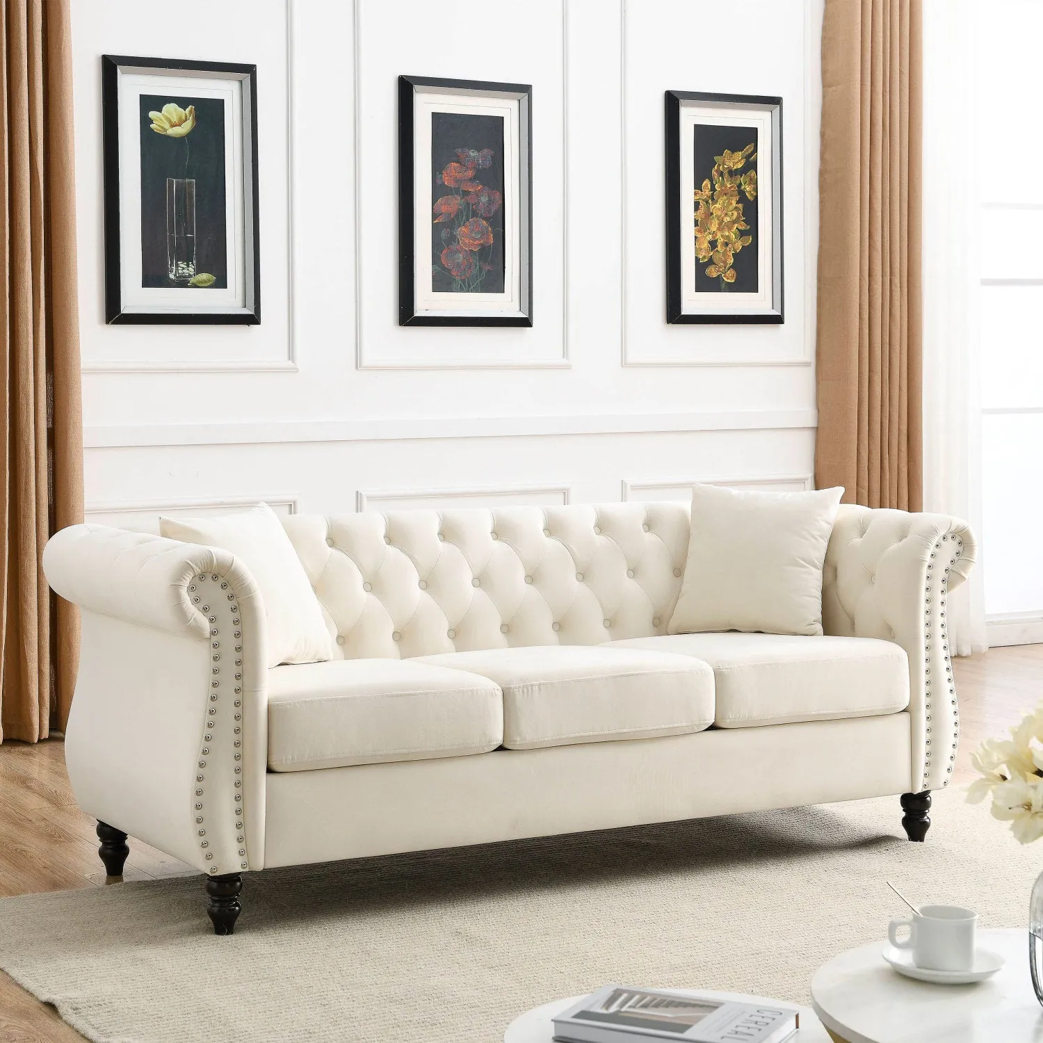 Streamdale 3-seater   2-seater Combination sofa.Beige Velvet