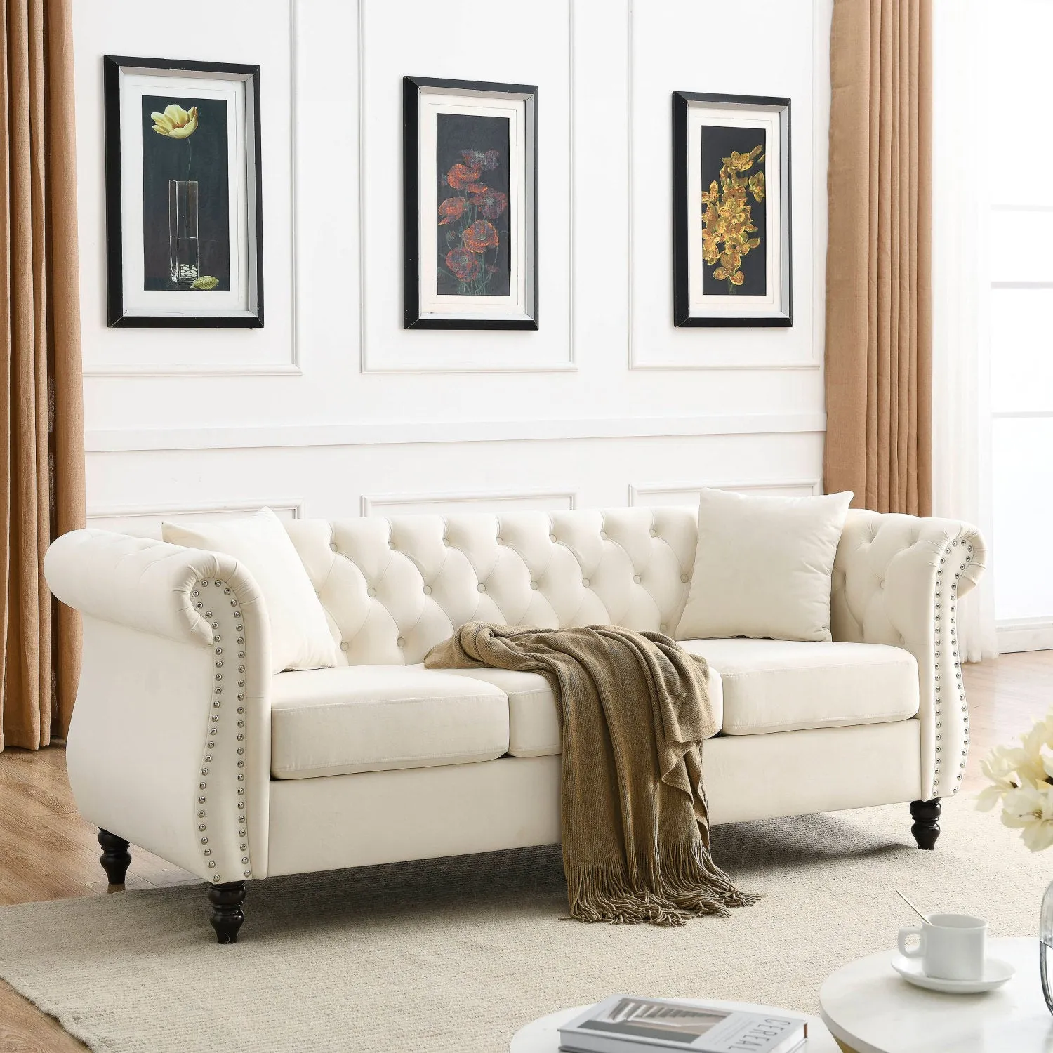Streamdale 3-seater   2-seater Combination sofa.Beige Velvet