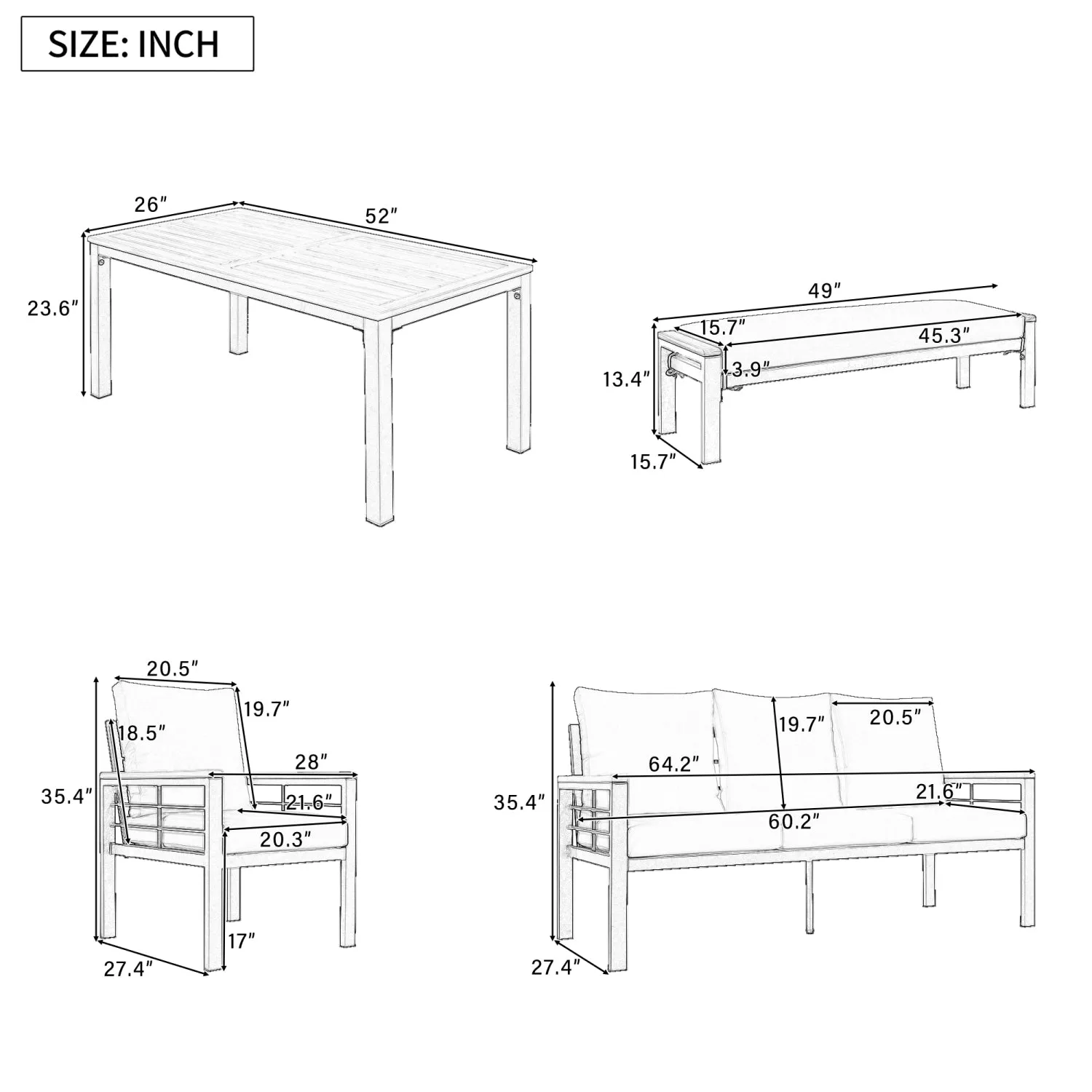 Streamdale 5-Piece Patio Conversation Set