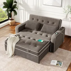 Streamdale 61.4" Sleeper Sofa Bed with USB & Pillows