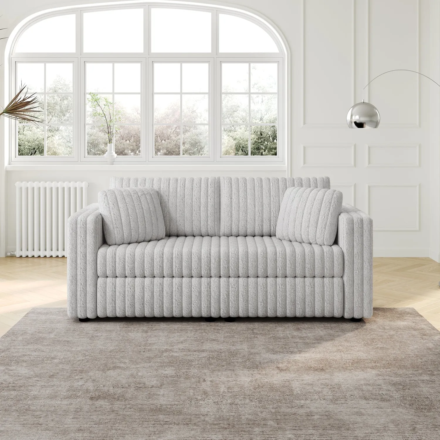 Streamdale 75.6" Light Gray Modular Sofa - Comfortable, Modern Design