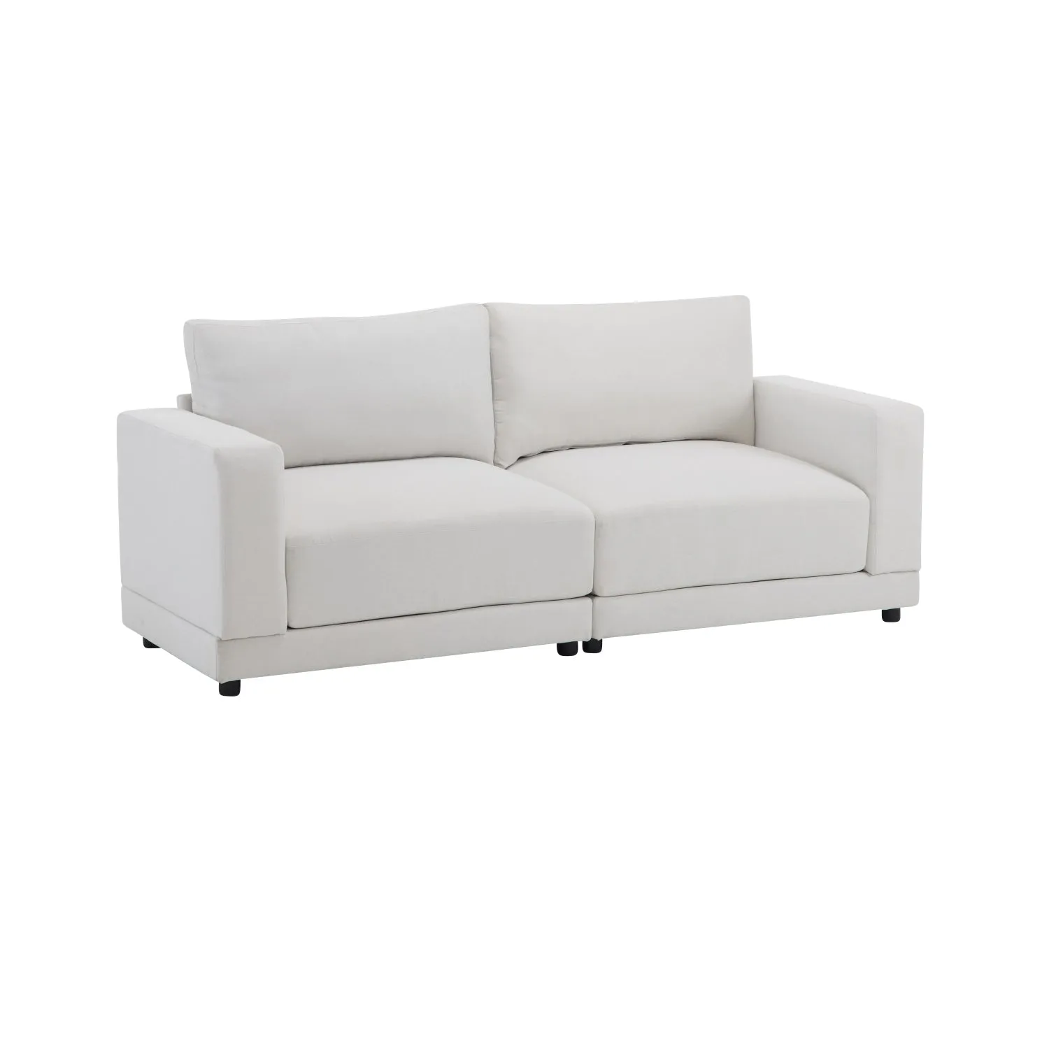 Streamdale 81" Modern Sofa - Deep Cushions & Wooden Legs