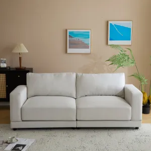 Streamdale 81" Modern Sofa - Deep Cushions & Wooden Legs