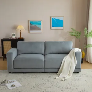 Streamdale 81" Velvet Sofa - Modern Square Arm, Deep Cushions