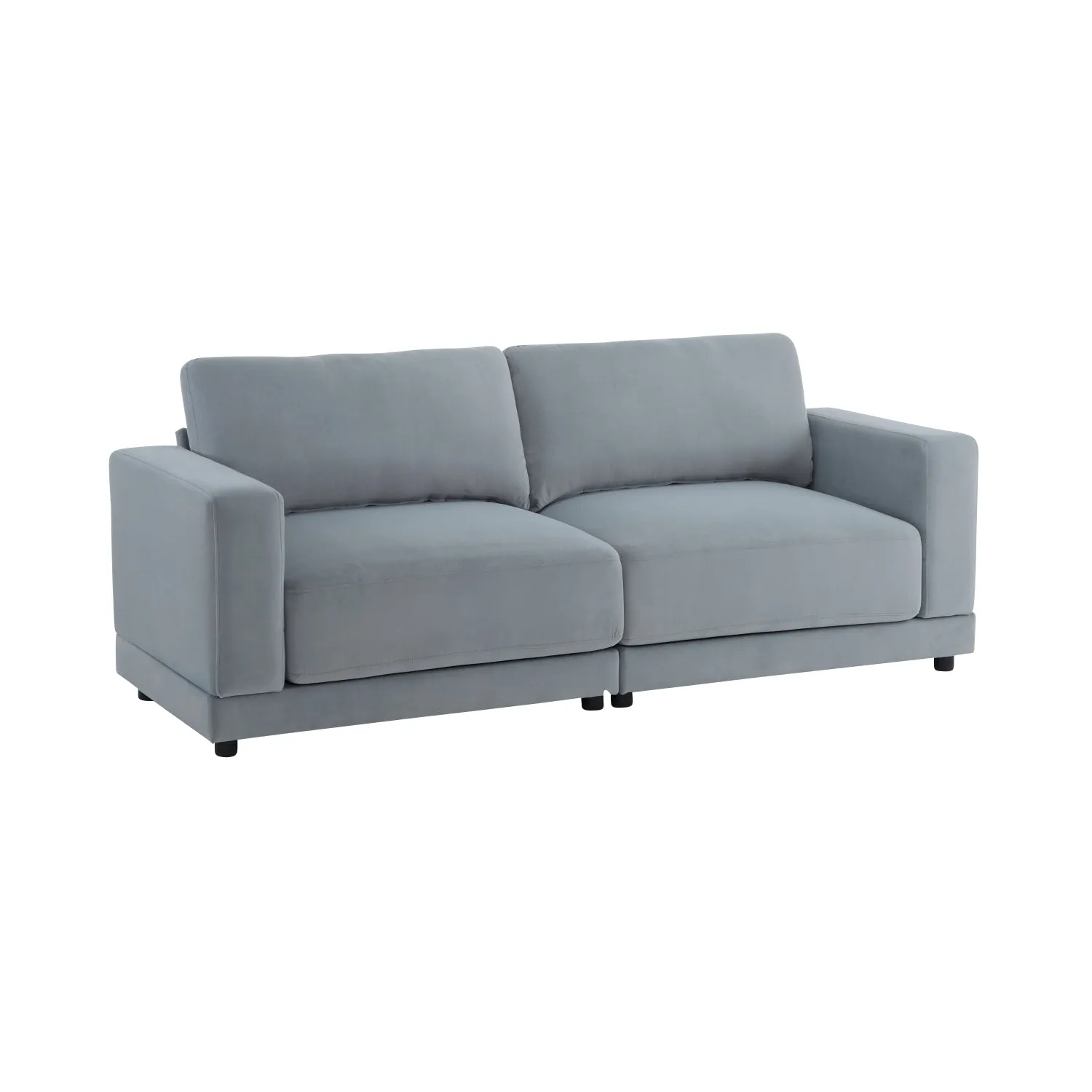 Streamdale 81" Velvet Sofa - Modern Square Arm, Deep Cushions