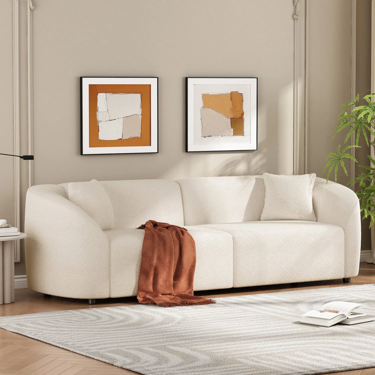 Streamdale 87" Curved Sofa: Plush, Streamlined, Durable