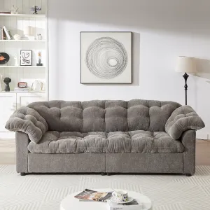 Streamdale 99" Chenille Deep Seat Sofa - Grey