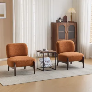 Streamdale Boucle Lounge Chairs - Modern, Solid Wood Frame