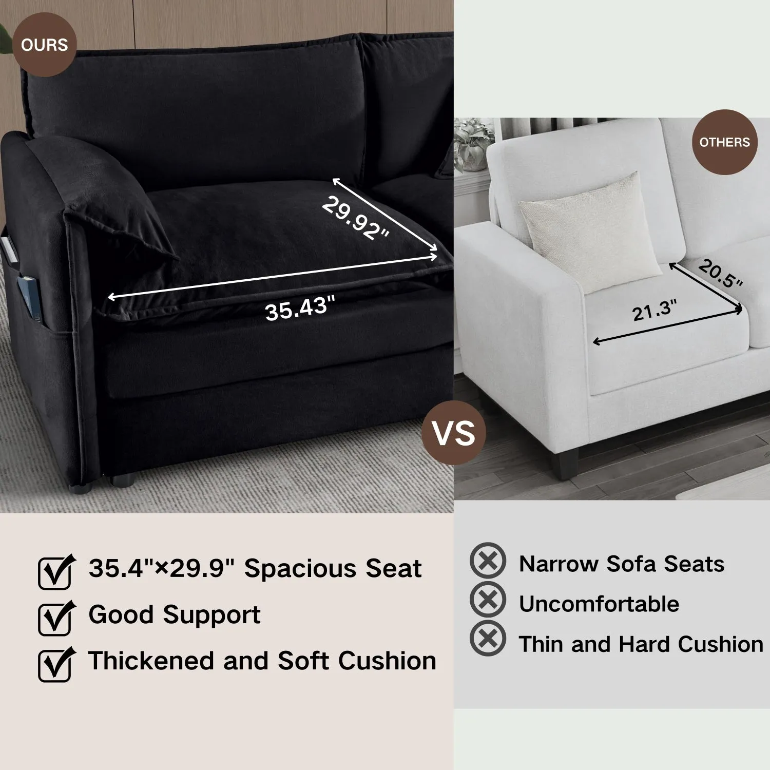 Streamdale Chenille Accent Chairs (Set of 2) - Black