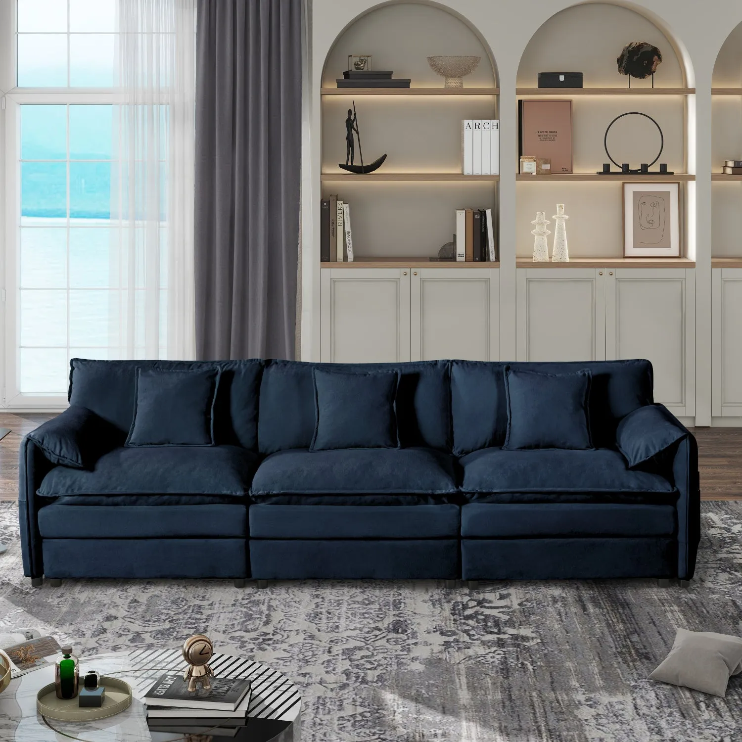 Streamdale Chenille Cloud Couch - Oversized Modular Sofa