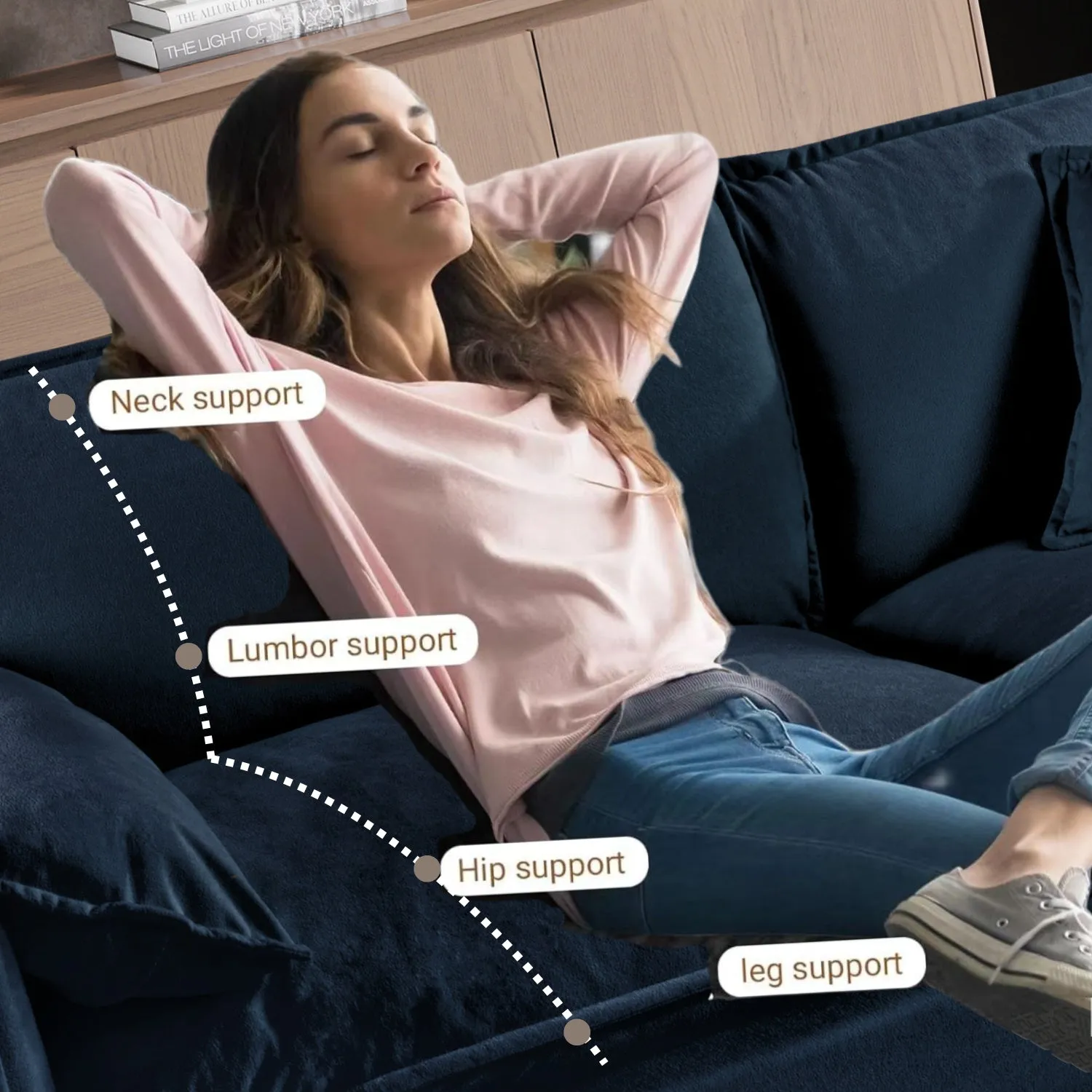 Streamdale Chenille Cloud Couch - Oversized Modular Sofa