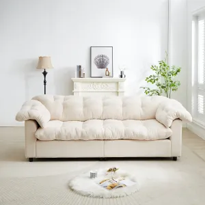 Streamdale Chenille Deep Seat Sofa - Fluffy Cloud Comfort - Beige