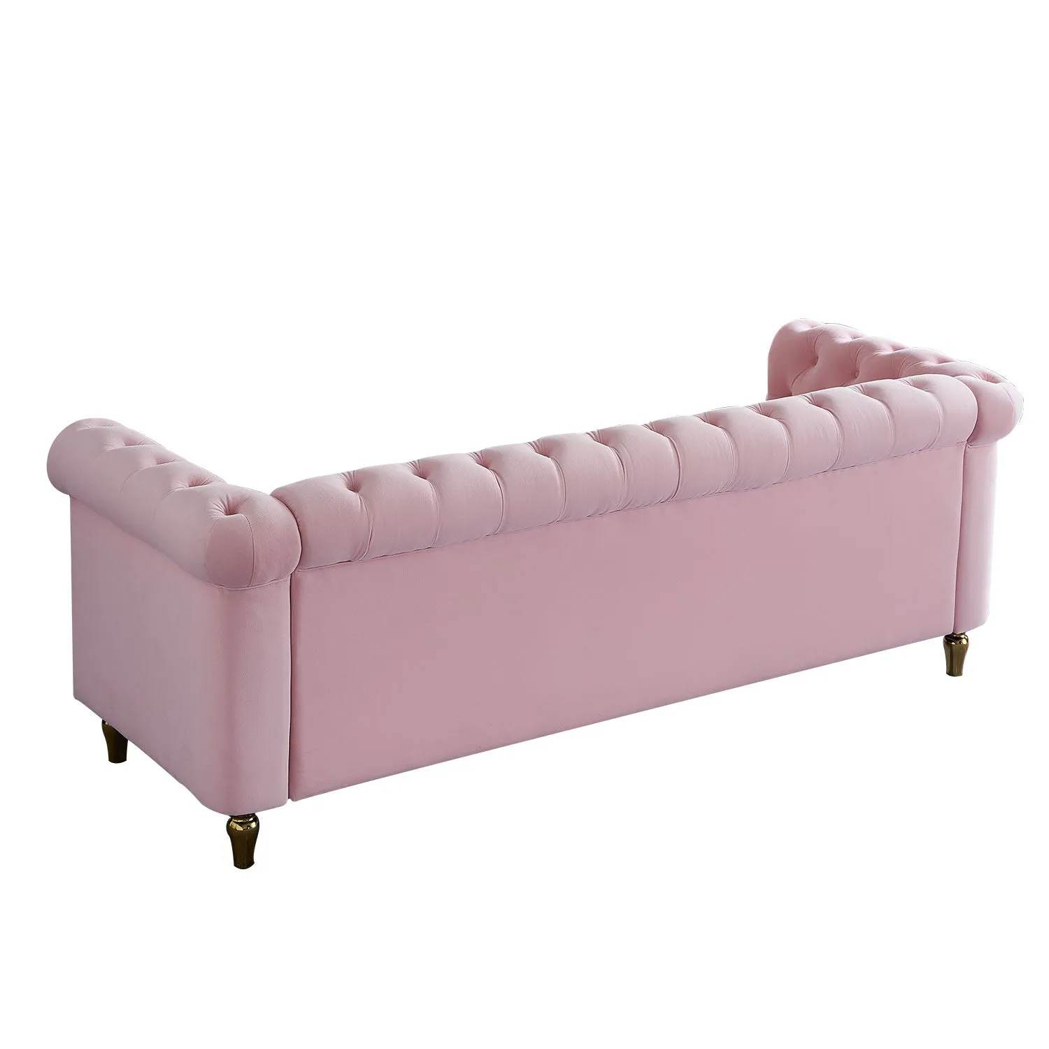 Streamdale Chesterfield Velvet Sofa 84.65 Inch For Living Room Color