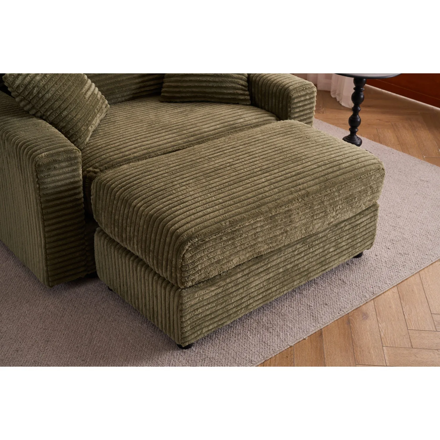 Streamdale Comfy Sleeper Chair with Ottoman