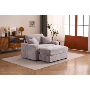 Streamdale Comfy Sleeper Chair with Ottoman