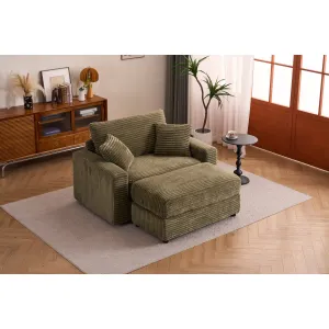 Streamdale Comfy Sleeper Chair with Ottoman