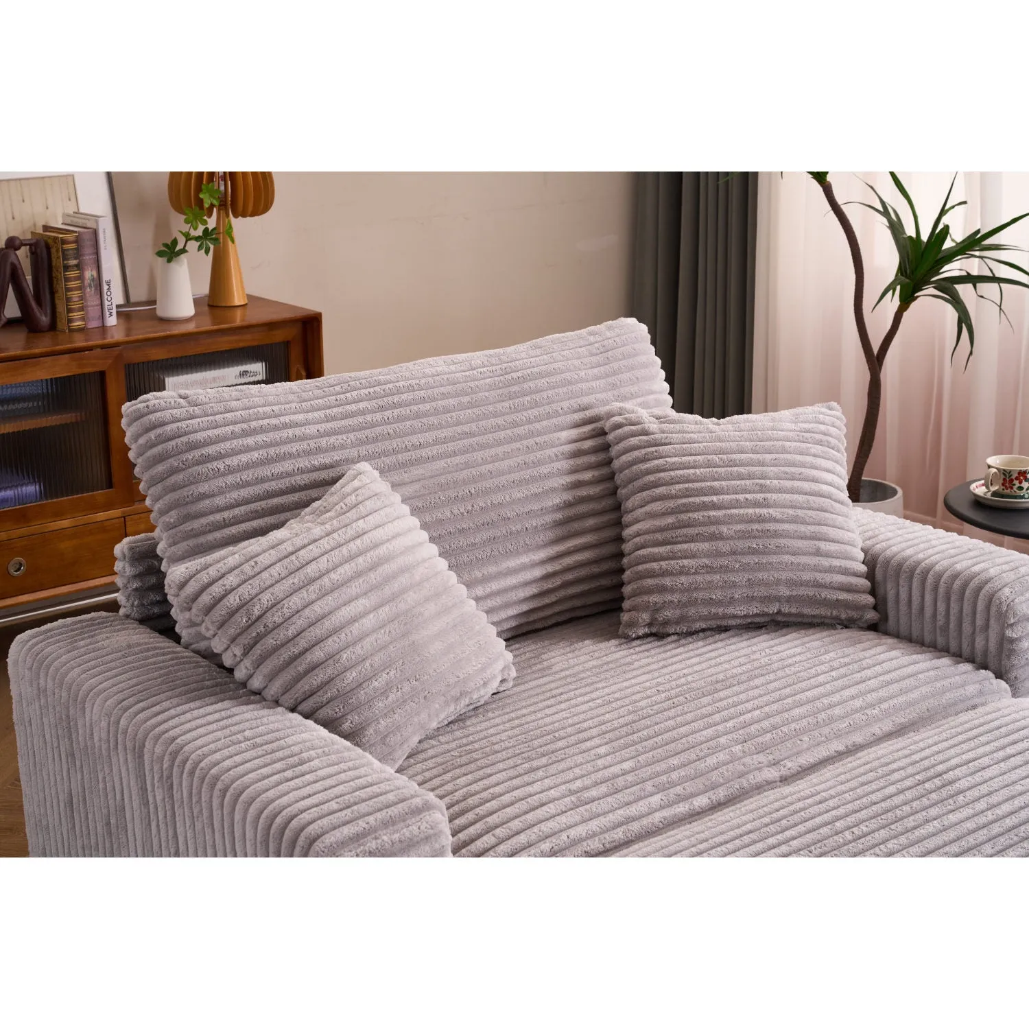 Streamdale Comfy Sleeper Chair with Ottoman