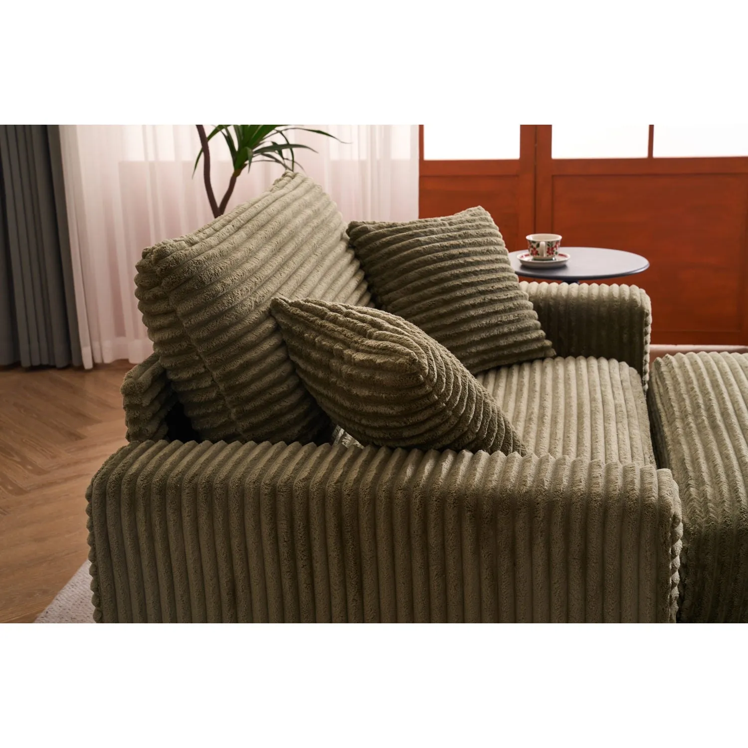 Streamdale Comfy Sleeper Chair with Ottoman