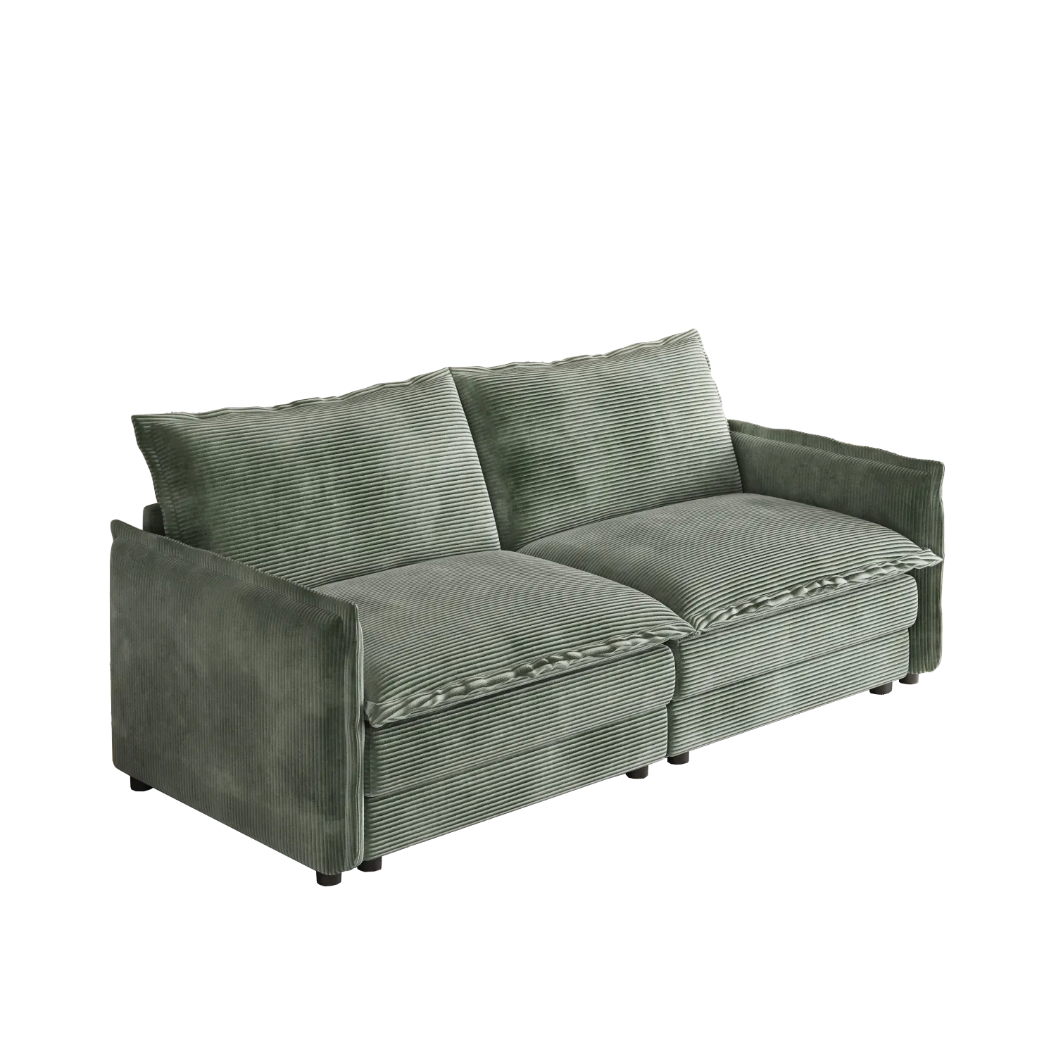 Streamdale Corduroy Loveseat Sofa with Pillows