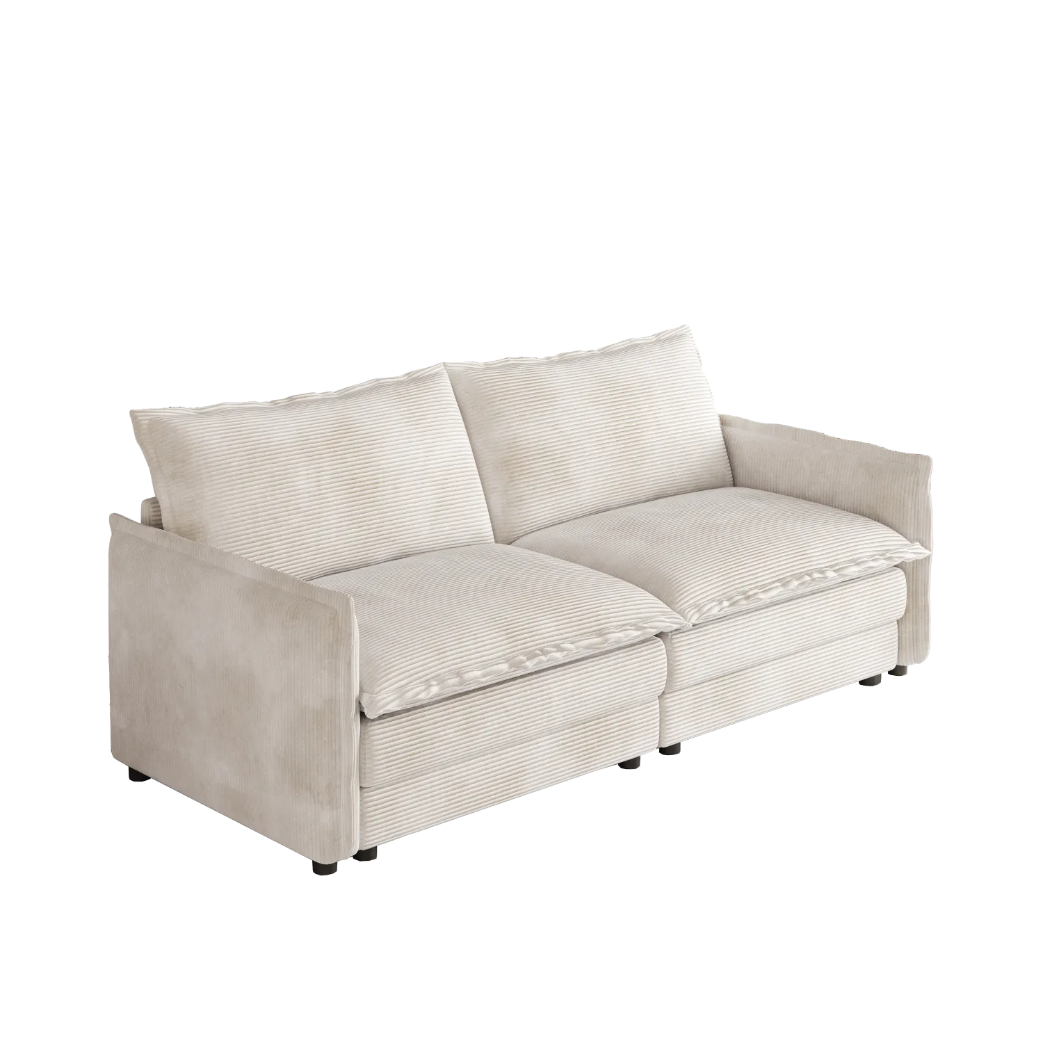 Streamdale Corduroy Loveseat Sofa with Pillows