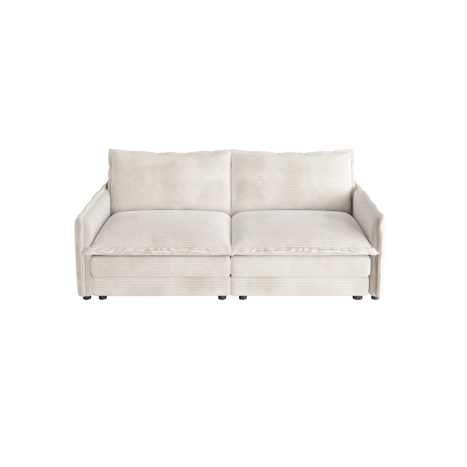 Streamdale Corduroy Loveseat Sofa with Pillows