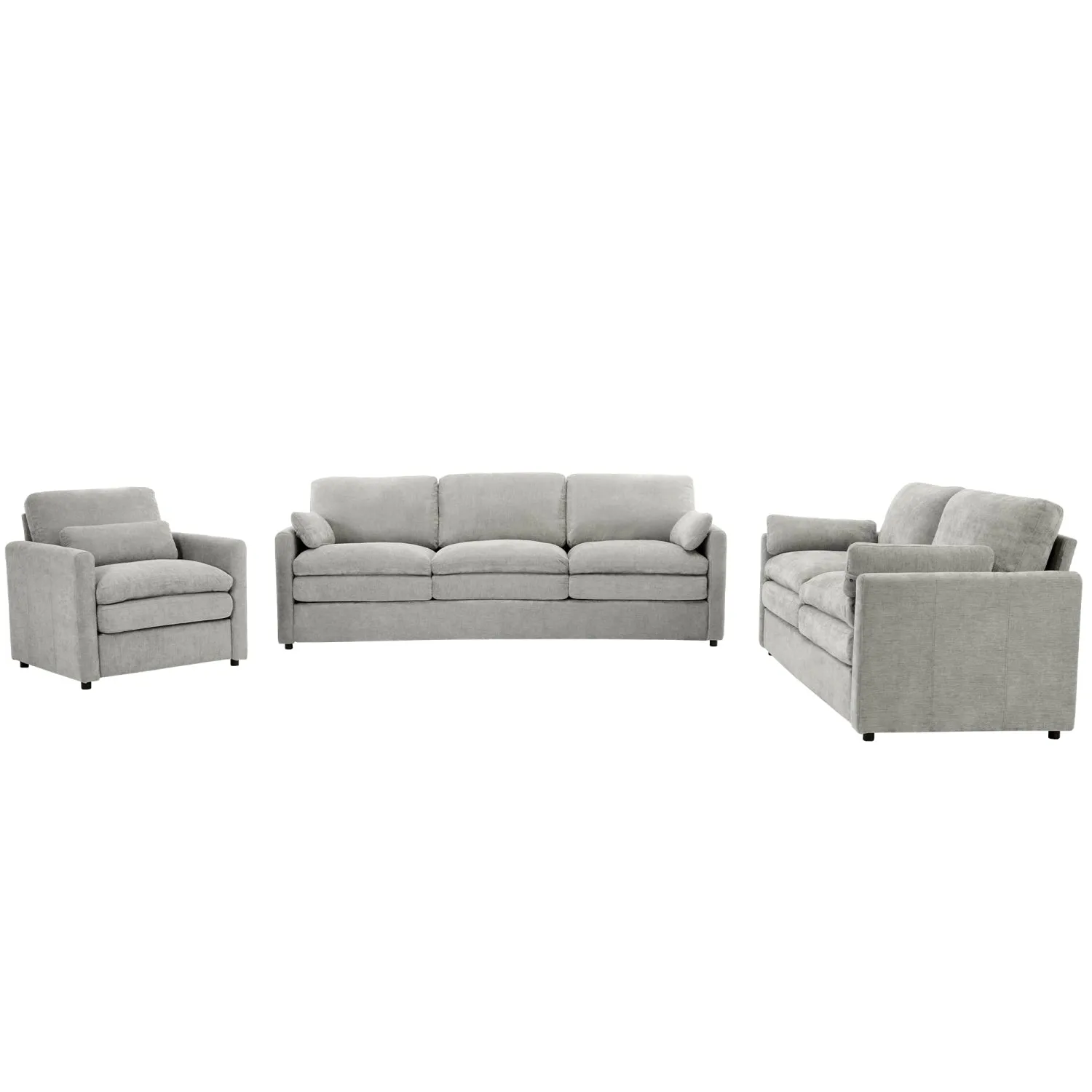 Streamdale Cozy Upholstered Cloud Sofa Set