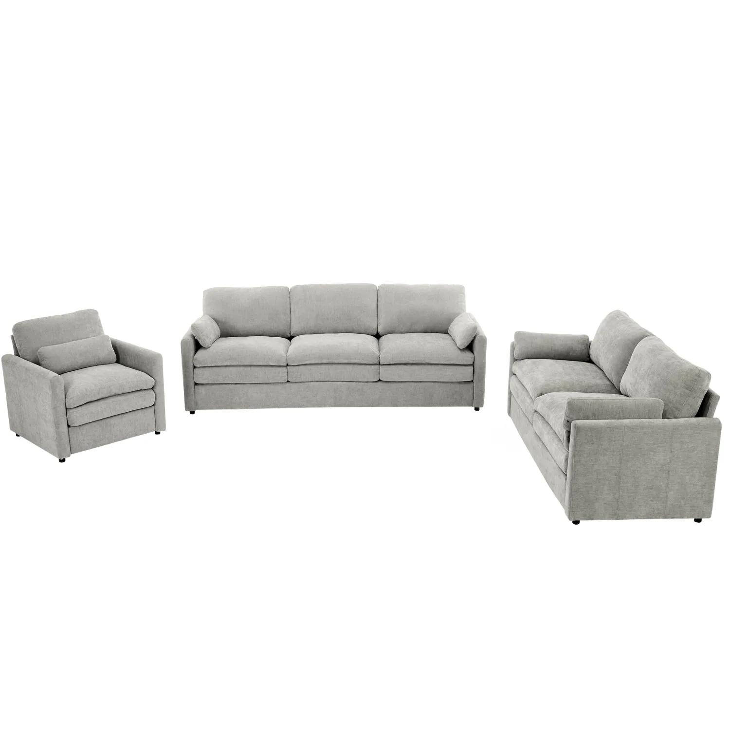 Streamdale Cozy Upholstered Cloud Sofa Set