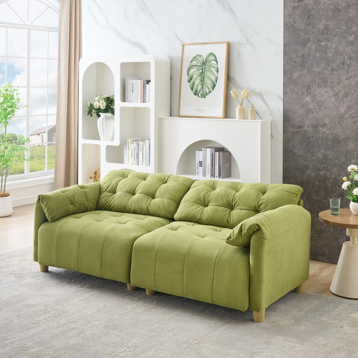 Streamdale Creamy Cloud Fabric Sofa
