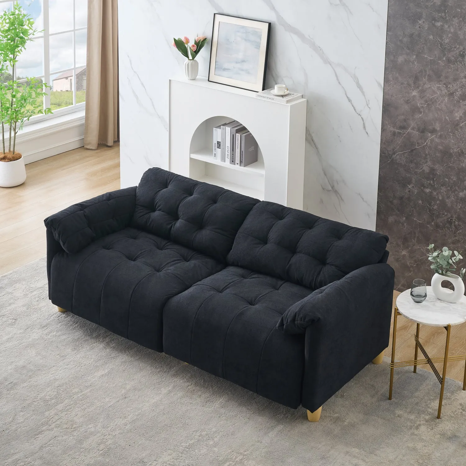 Streamdale Creamy Cloud Fabric Sofa