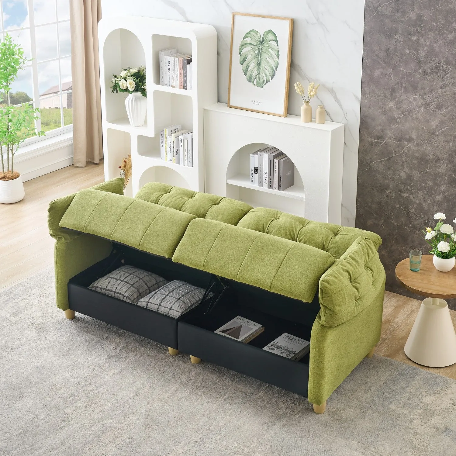 Streamdale Creamy Cloud Fabric Sofa