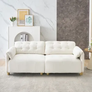 Streamdale Creamy Cloud Fabric Sofa