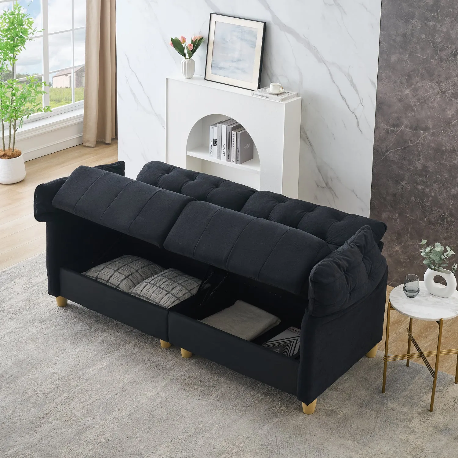 Streamdale Creamy Cloud Fabric Sofa