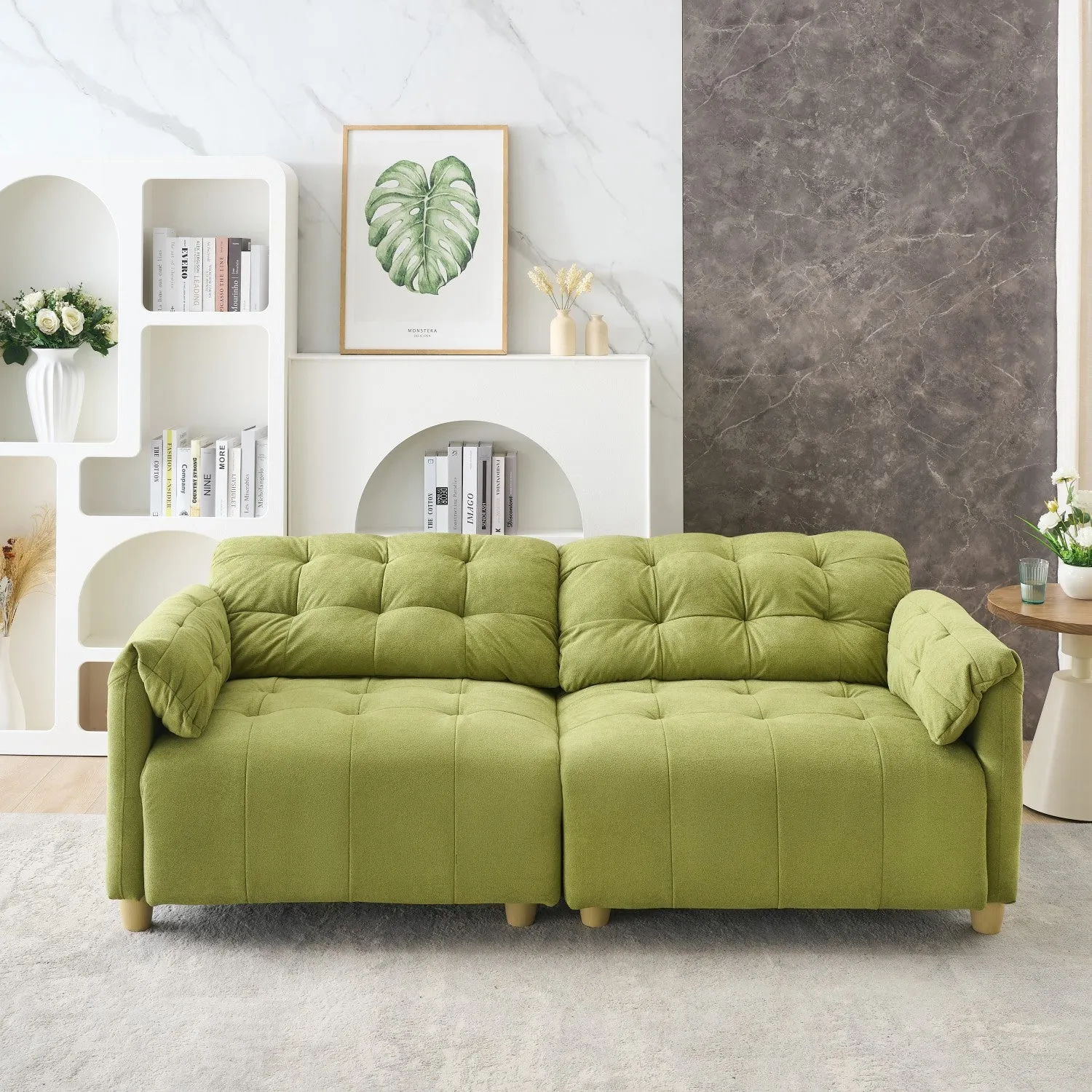 Streamdale Creamy Cloud Fabric Sofa