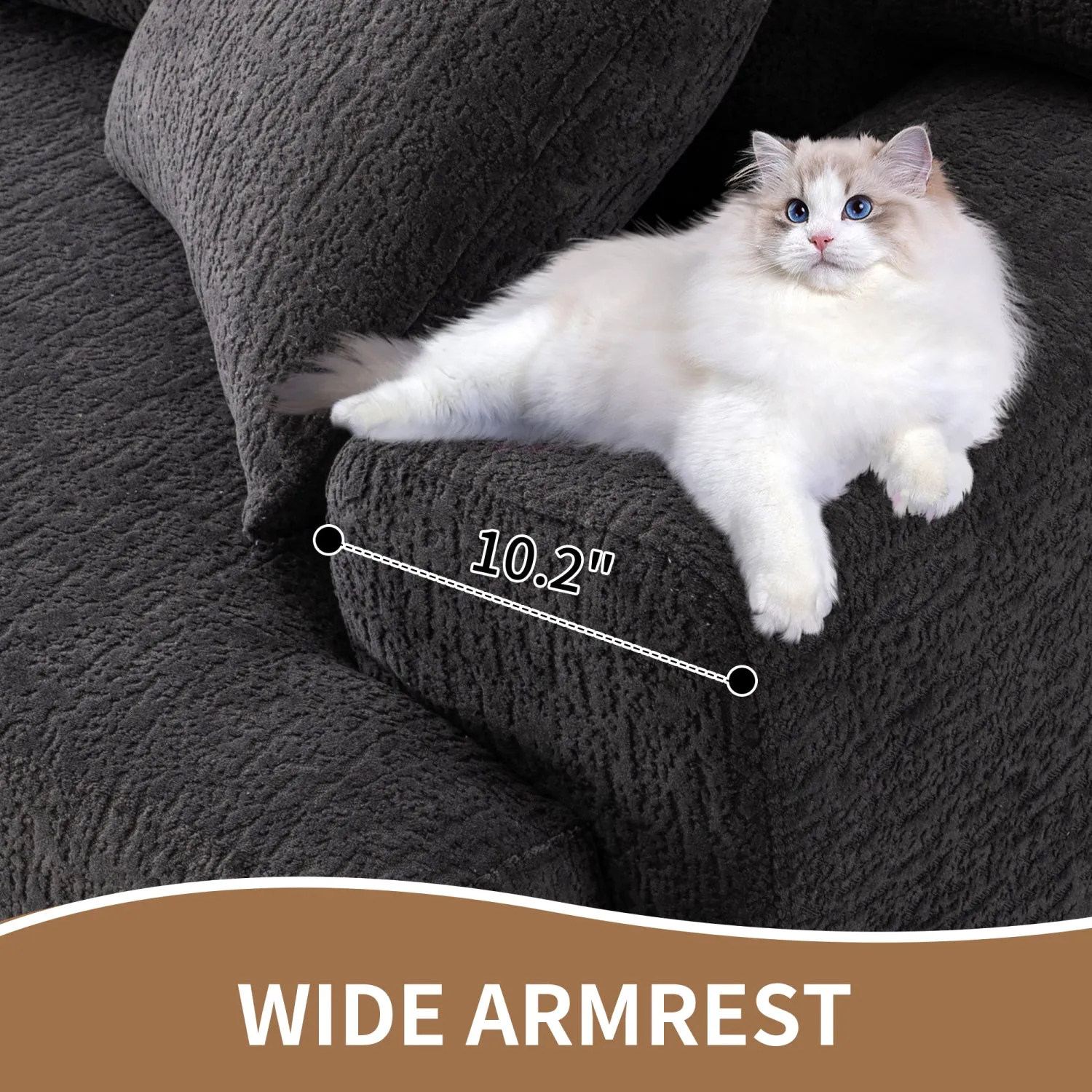 Streamdale Gray 4-Seater Compression Sofa with Pillows