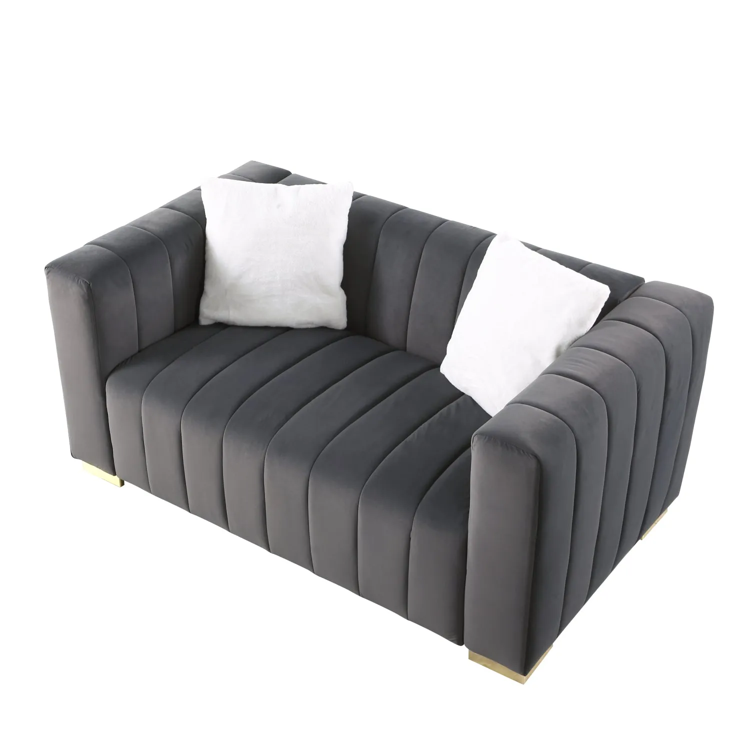 Streamdale Gray Chesterfield Sofa