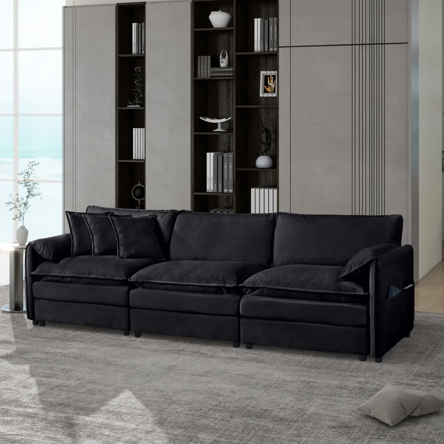 Streamdale Green Chenille Cloud Couch - Oversized Modular Sofa