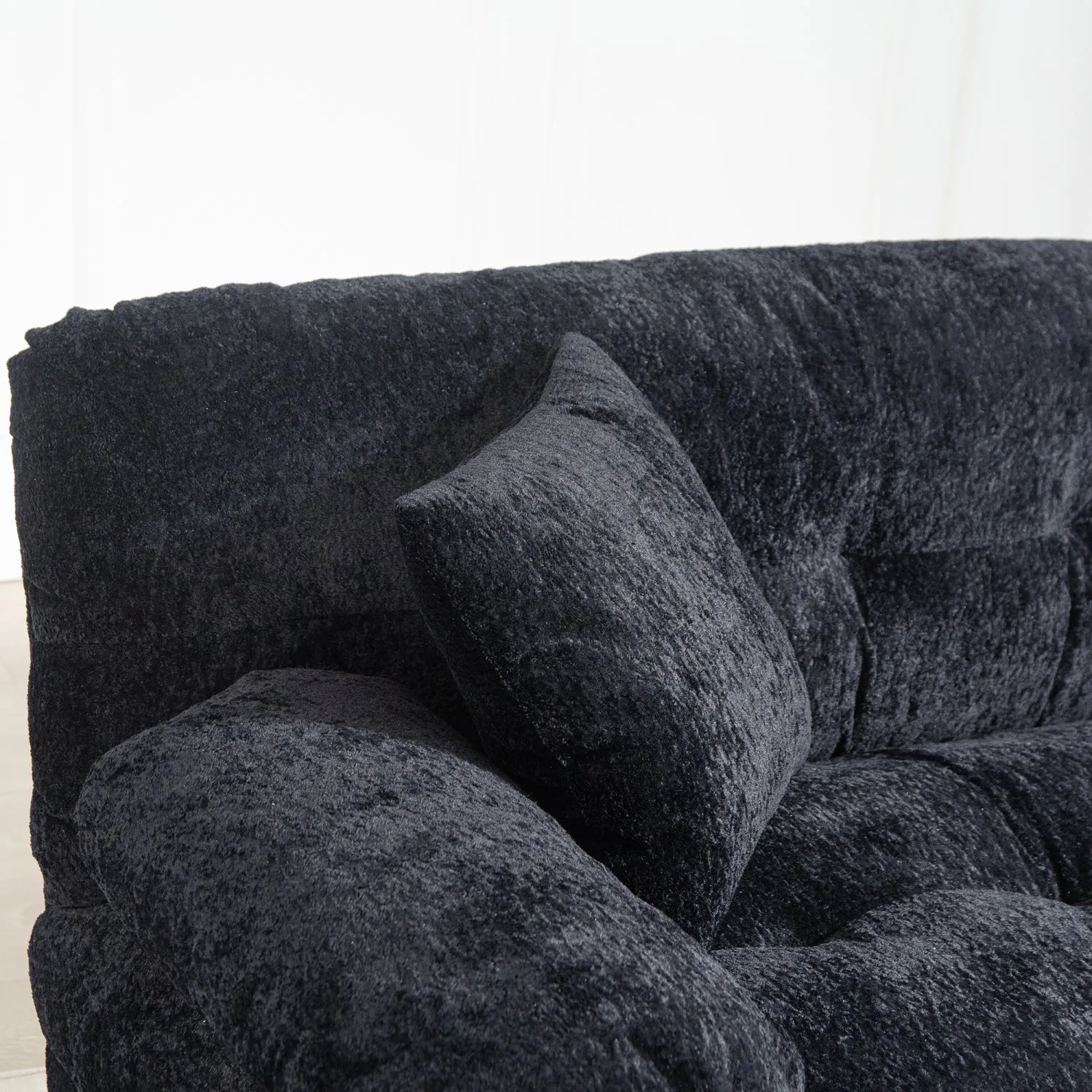 Streamdale L-Shaped Sectional Sofa Sleeper Couch - Black