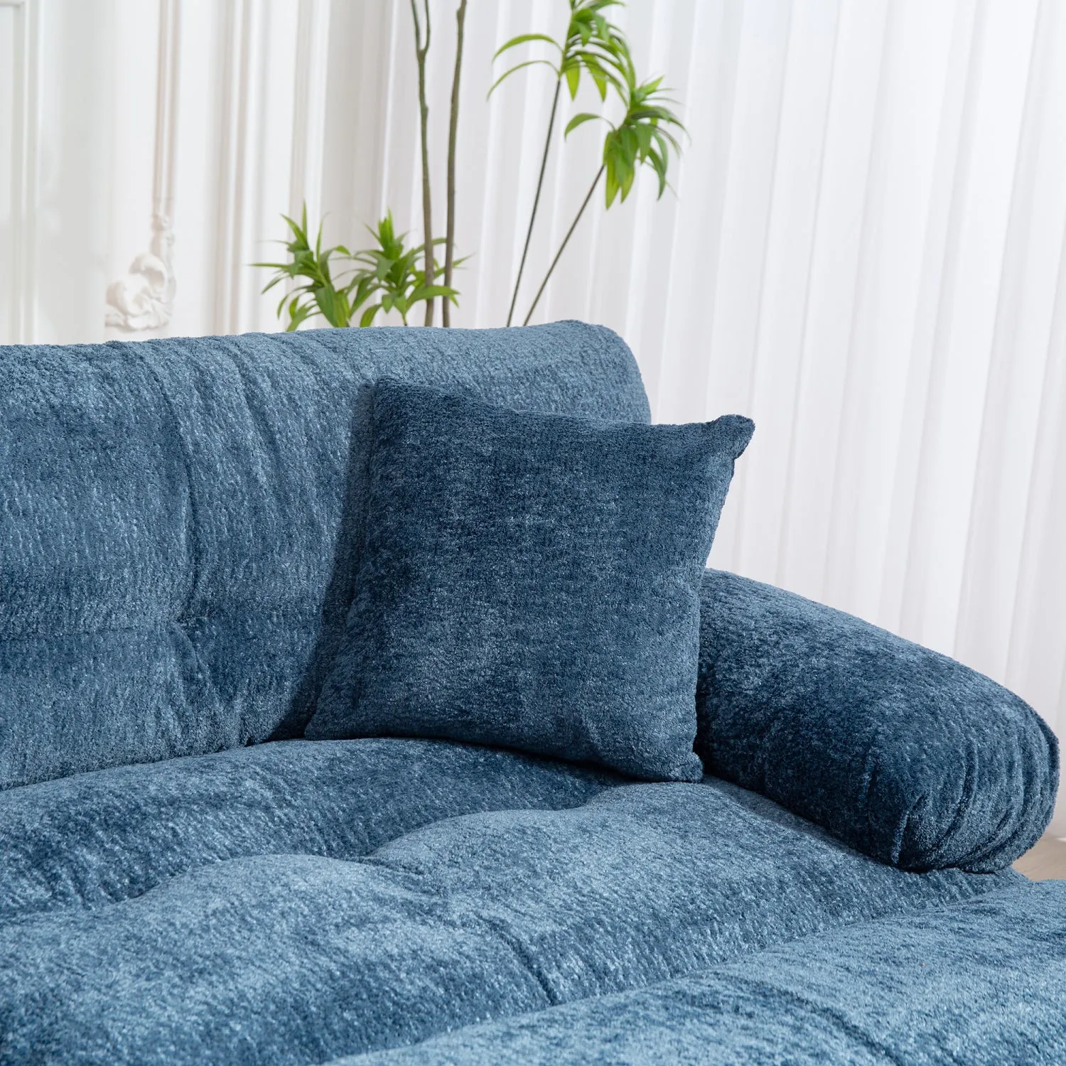 Streamdale L-Shaped Sectional Sofa Sleeper Couch - Blue