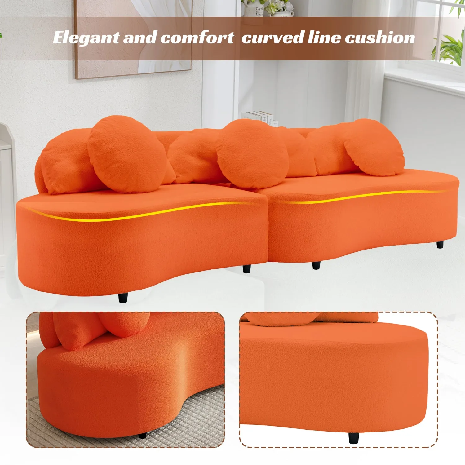 Streamdale Lamb Velvet Sofa 103.5"