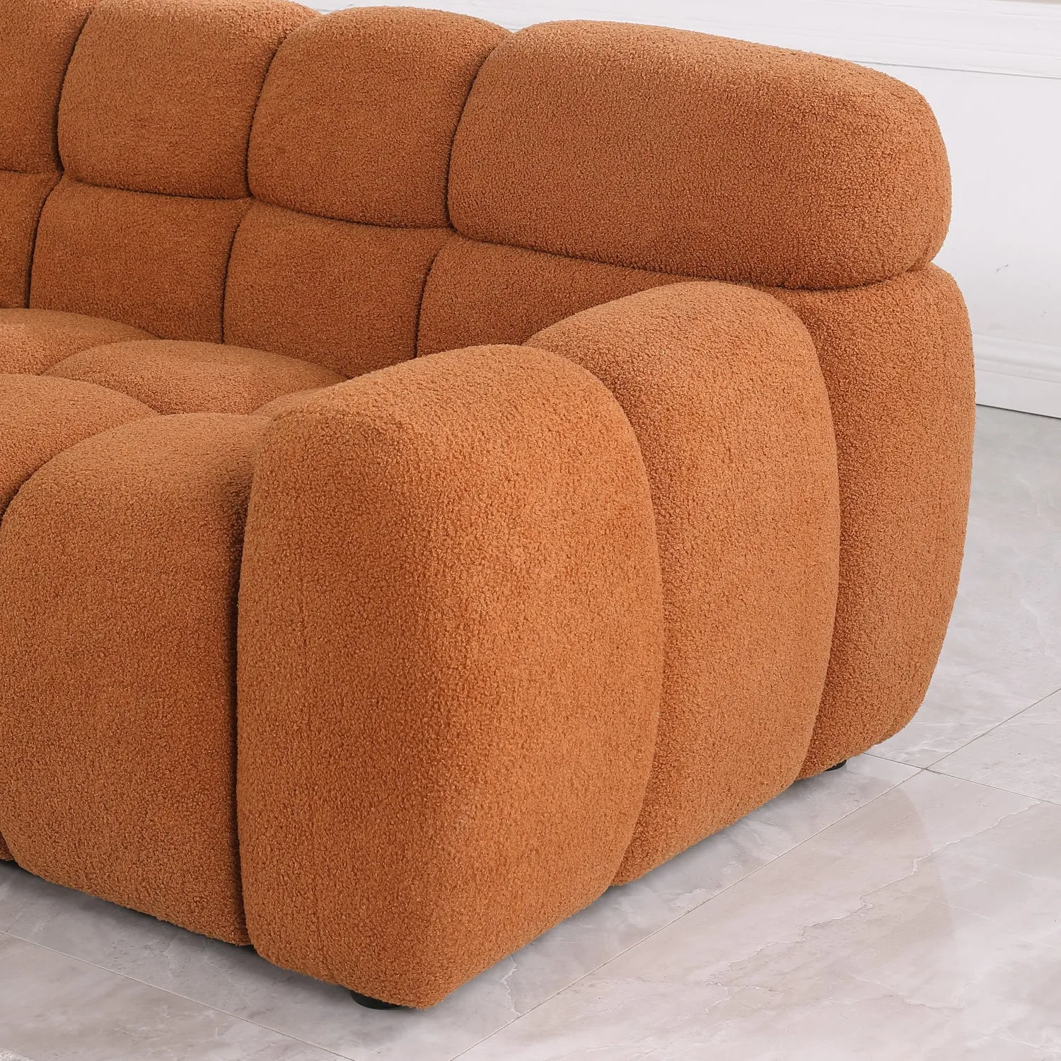 Streamdale Marshmallow Boucle Sofa Light Brown