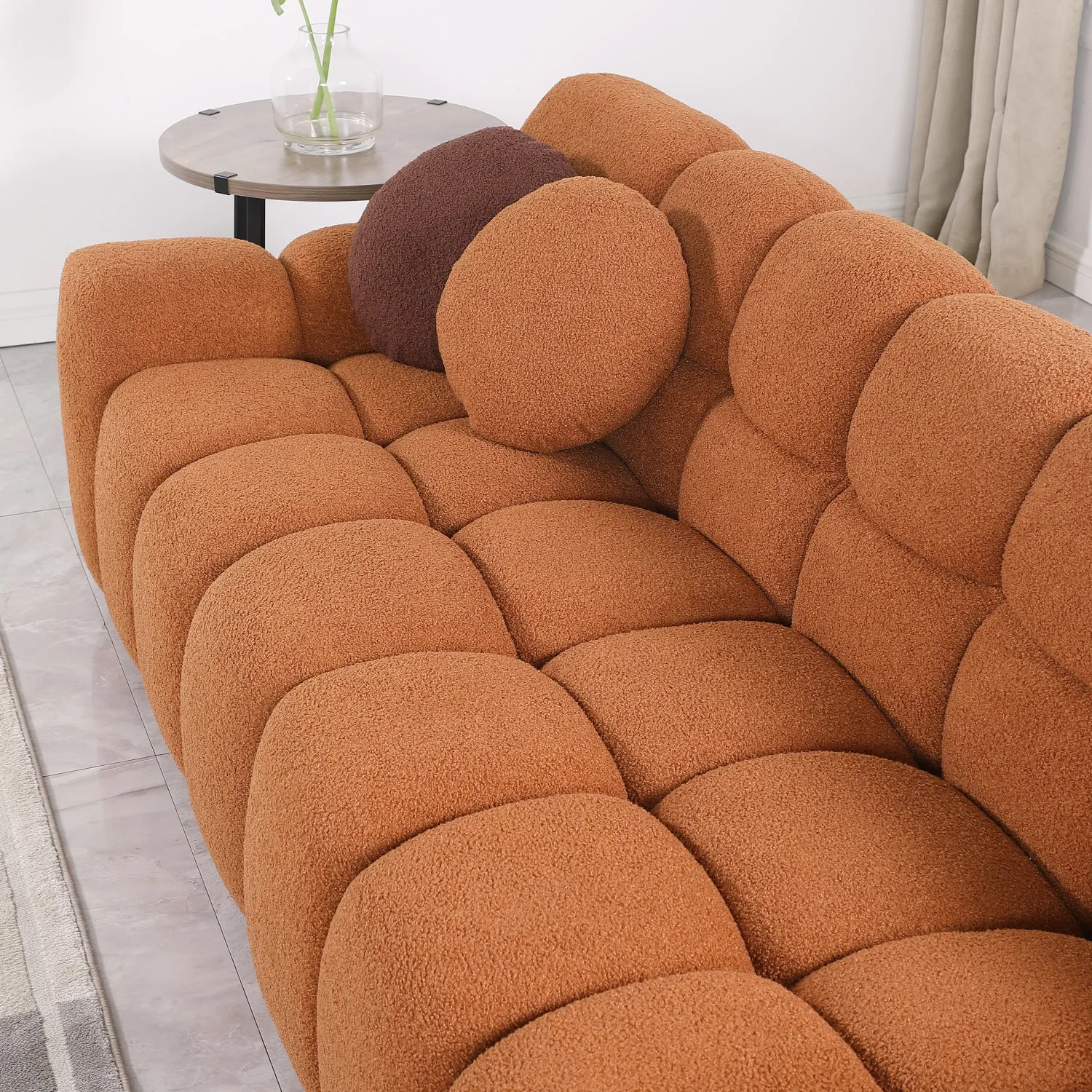 Streamdale Marshmallow Boucle Sofa Light Brown