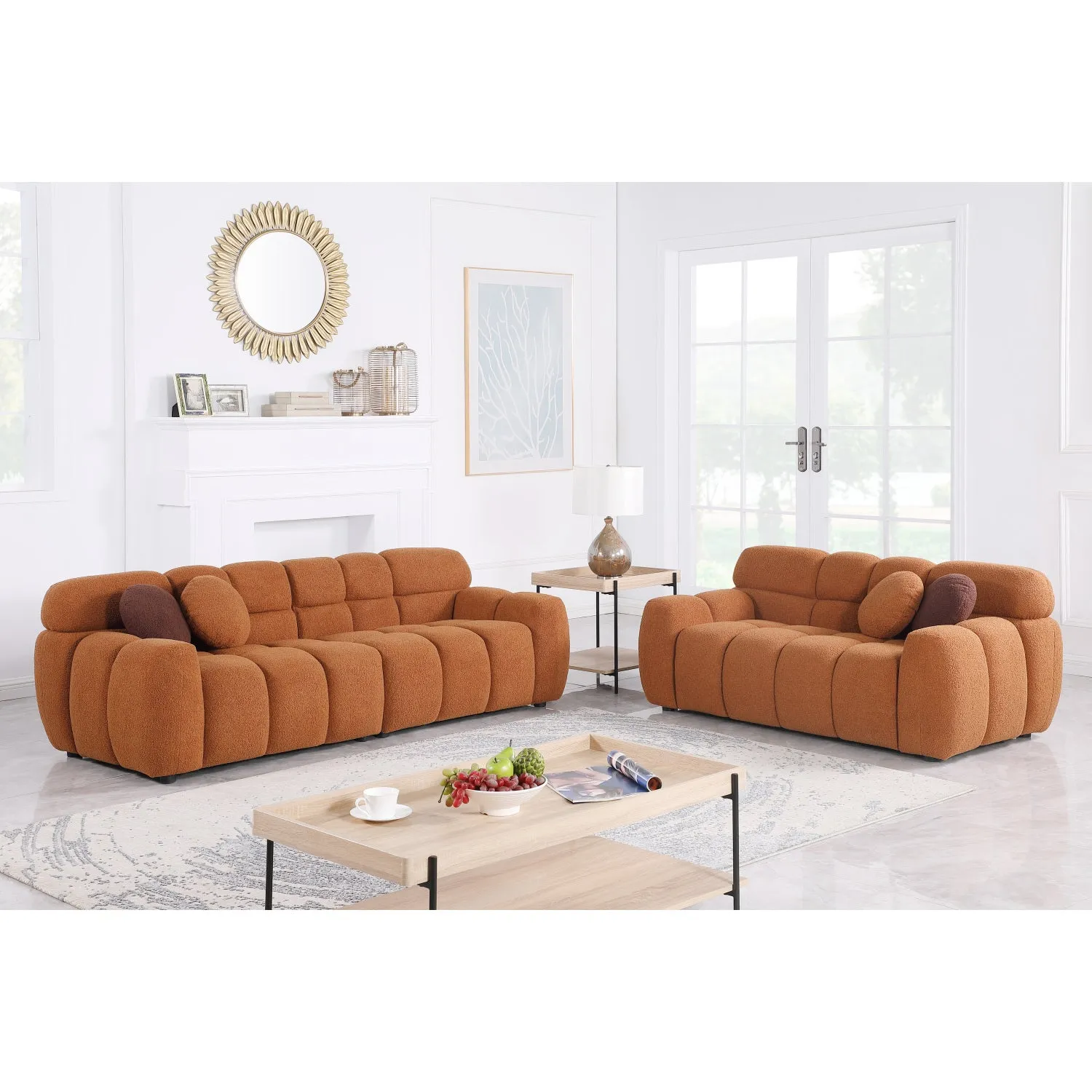 Streamdale Marshmallow Boucle Sofa Light Brown